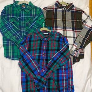 Tea, Lands’ End, My Shirt sz 7 flannel button downs